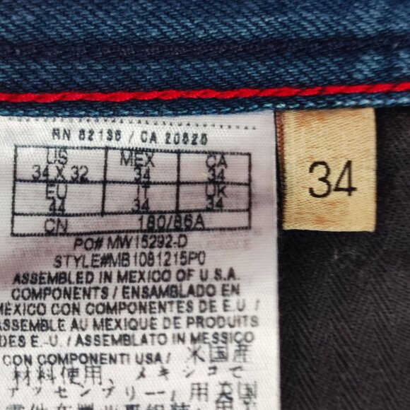 Vintage Guess Jeans Robertson men's size 34 distressed denim blue slim tapered - Picture 8 of 16